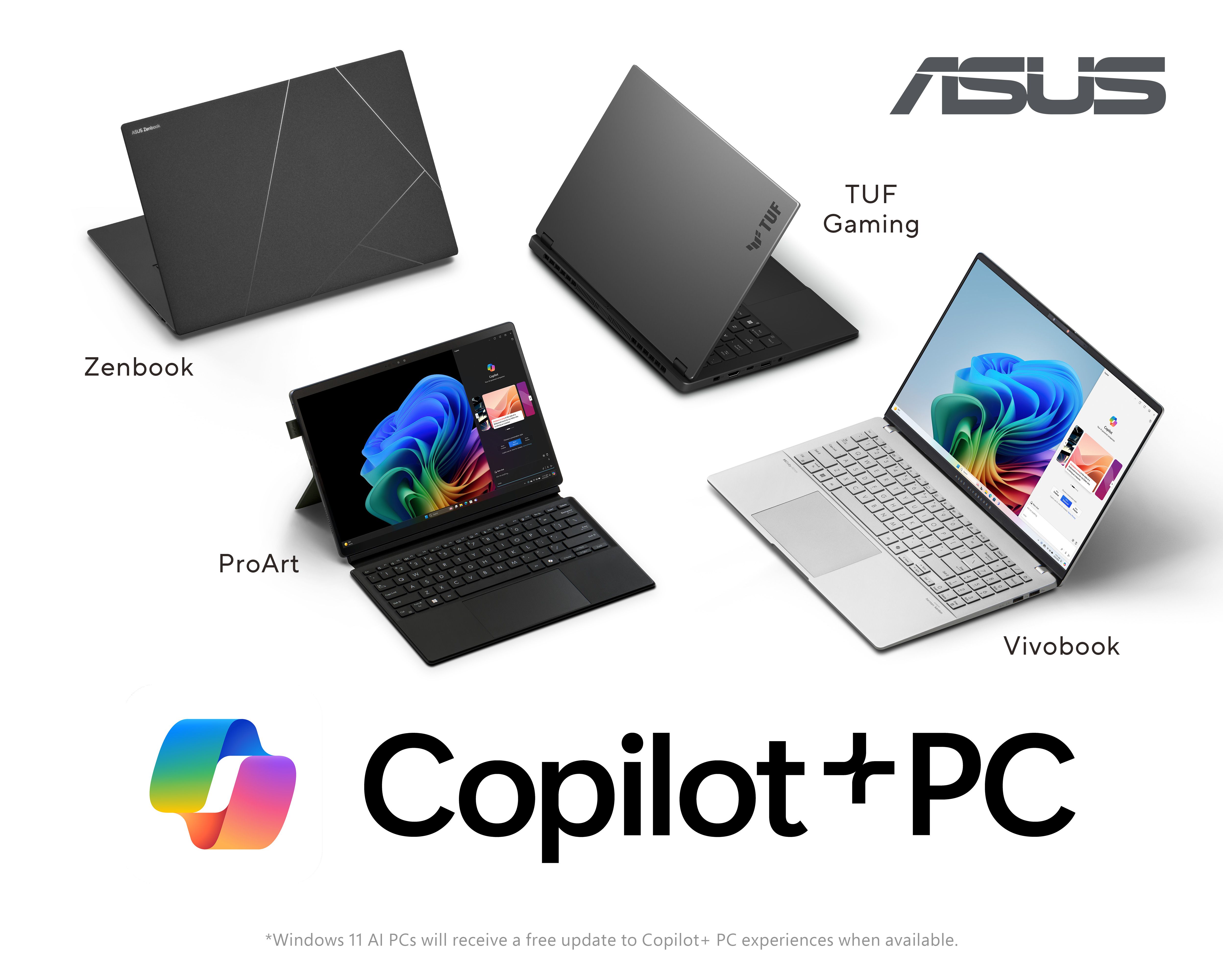 ASUS Announces Complete Portfolio of AI-Powered Copilot+ PCs ASUS Announces Complete Portfolio of AI-Powered Copilot+ PCs
